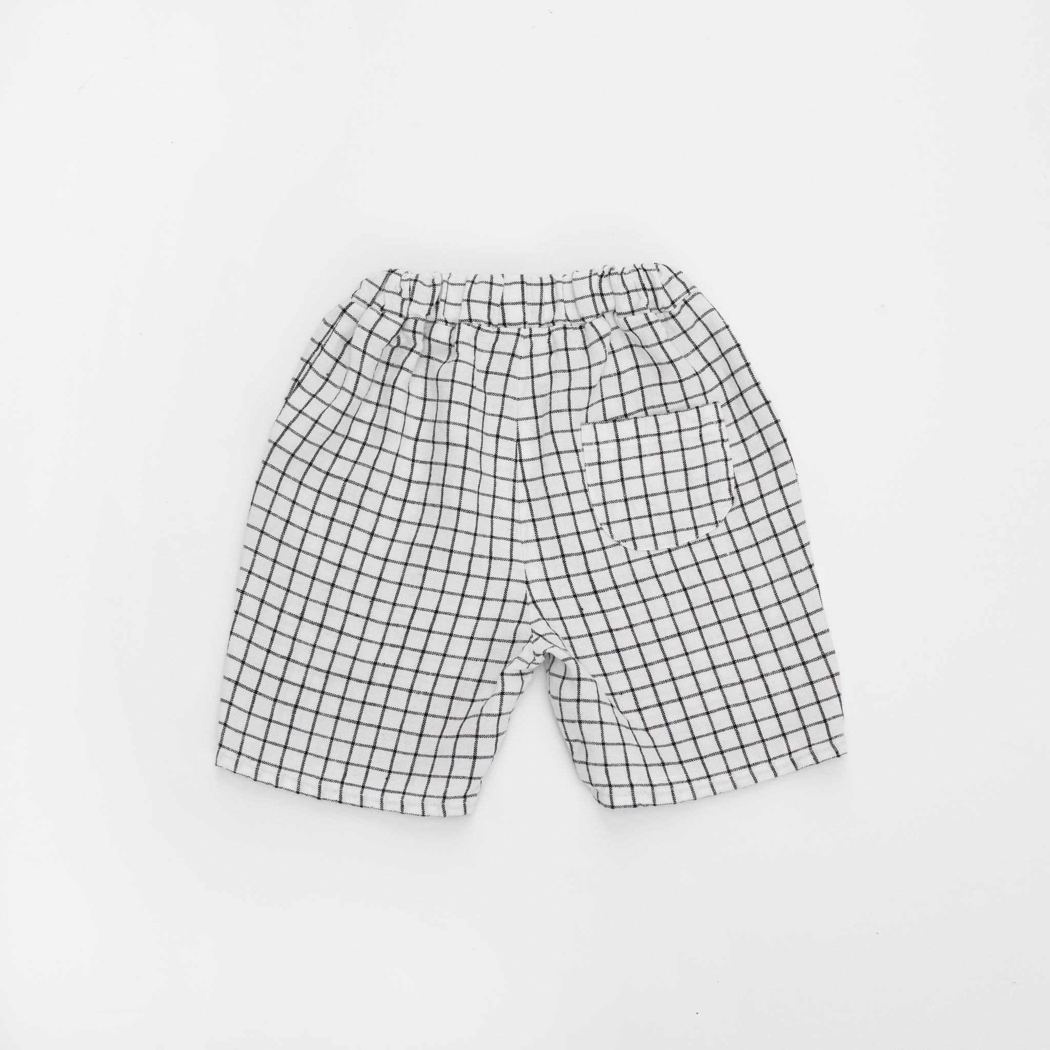 Remi Linen Shorts in Grid